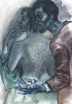 Frontispiece illustration for Toni Morrison's "Beloved" by Joe Morse