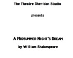 A Midsummer Night’s Dream, November 26 – December 5, 1987