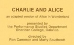 Charlie and Alice, December 4 – 9, 1978 by Theatre Sheridan