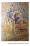 Costume Drawing - Naked King in a Throne by Ophelia Yuan