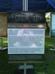 Poster introducing student public history posters created by Sheridan College students, Oakville Museum’s Emancipation Day Family Picnic, 2015.